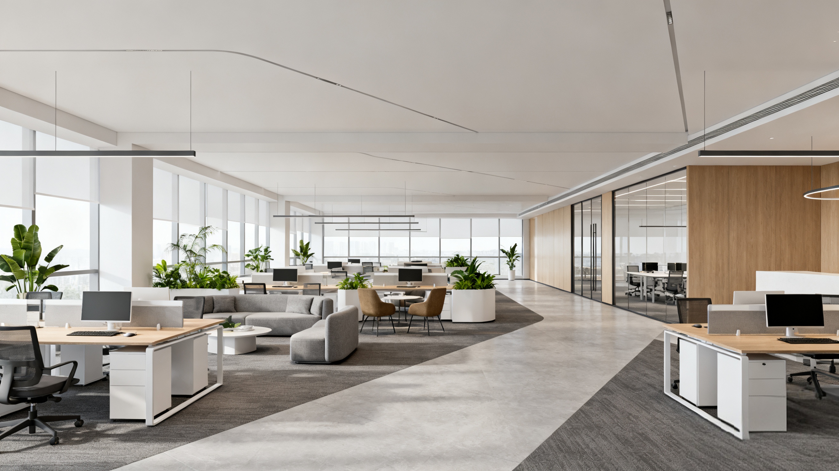 健康、協作、高效:現代大型辦公室設計的三大核心價值